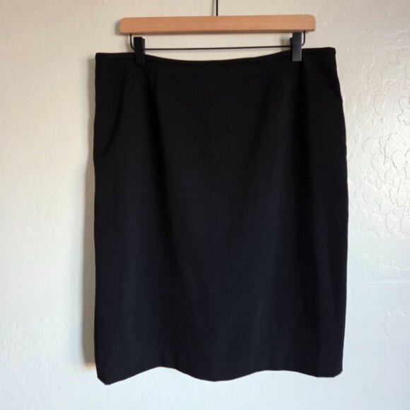 Calvin Klein Knee Length Pencil Skirt Black Size Women's 14 Work Career Office - Picture 1 of 8